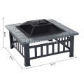 Square Bable Backyard Outdoor Firepit